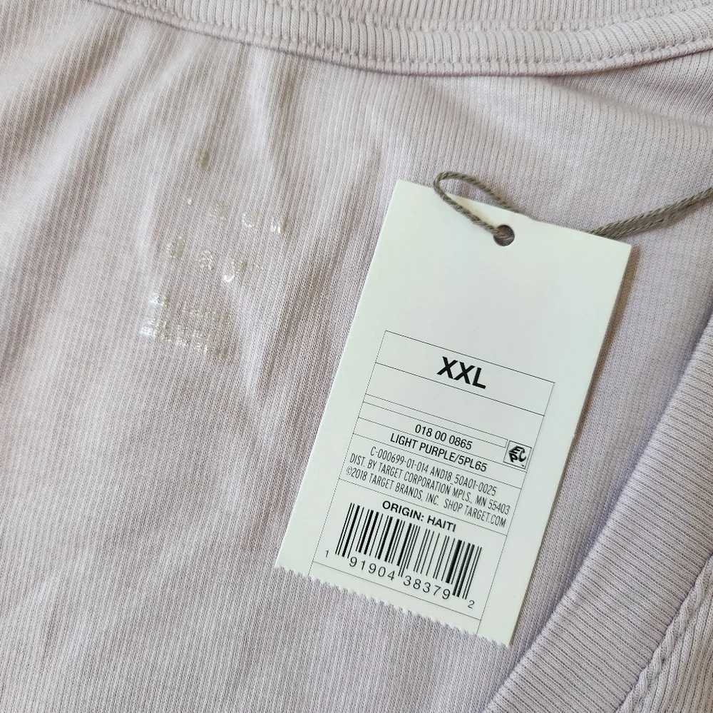 Women's Plus Size Slim Fit Rib Layer Tank Top  A New Day  Light Purple, … - Picture 5 of 9